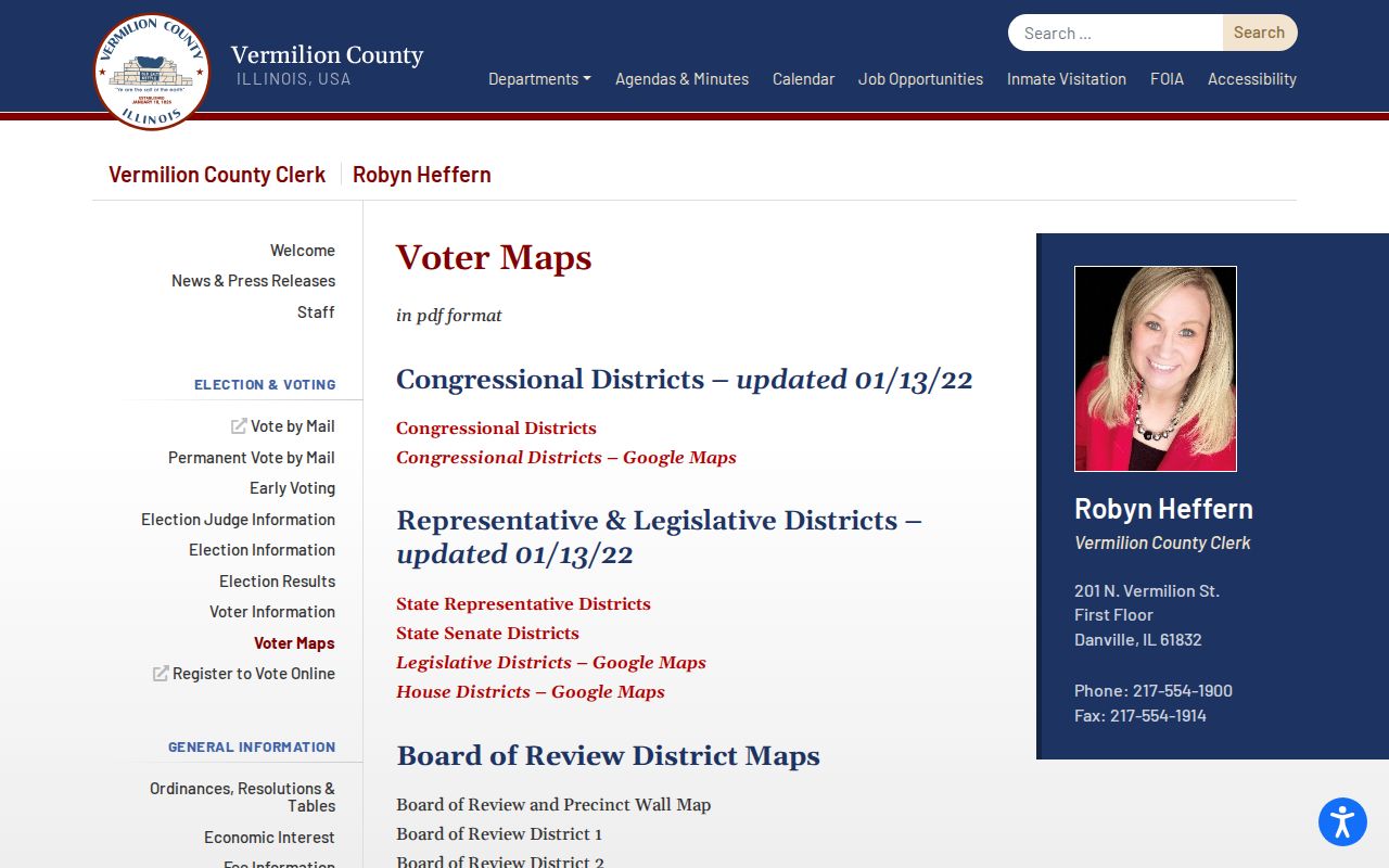 Danville neighbors precinct and district maps